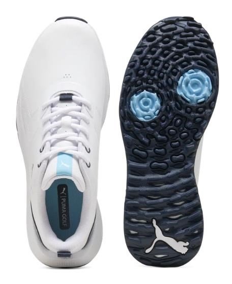 Puma Fusion Grip 6 Evo heren golfschoenen, wit/zilver