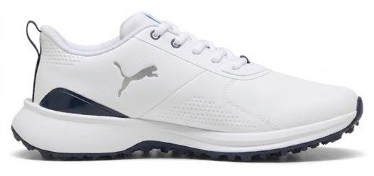 Puma Fusion Grip 6 Evo heren golfschoenen, wit/zilver
