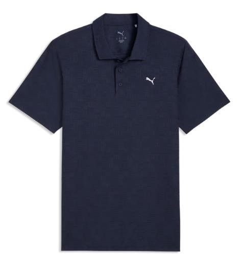 Puma Mattr Deco Jacquard heren polo, deep navy