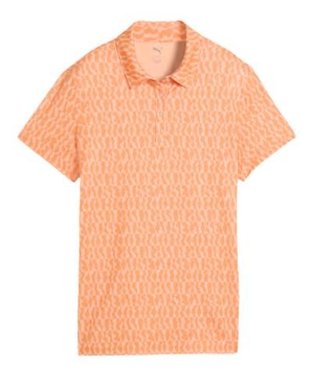 Puma Cloudspun Wavey dames polo, melon glow