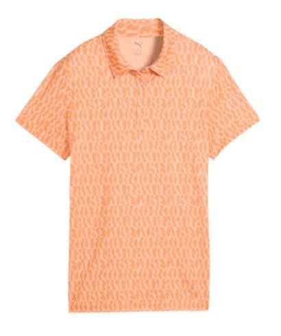 Puma Cloudspun Wavey dames polo, melon glow