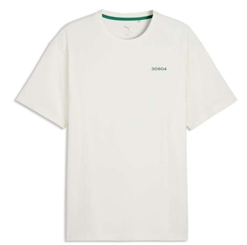 Puma 30904 heren polo, warm white/green