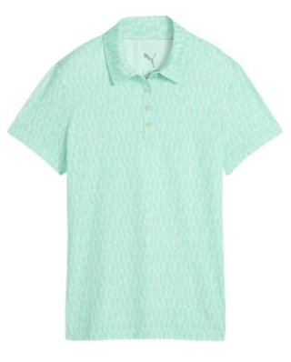 Puma Cloudspun Wavey dames polo, mint jelly