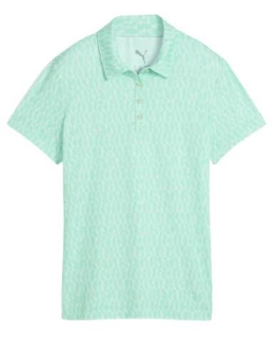 Puma Cloudspun Wavey dames polo, mint jelly