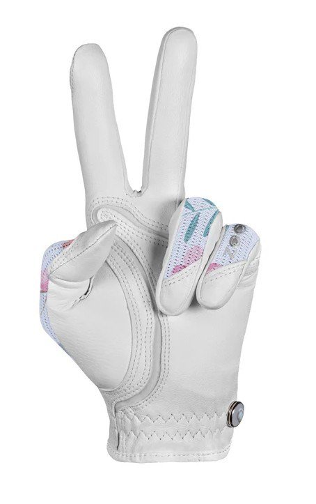 Zoom Sun Style Powernet dames handschoen, wit/bloem