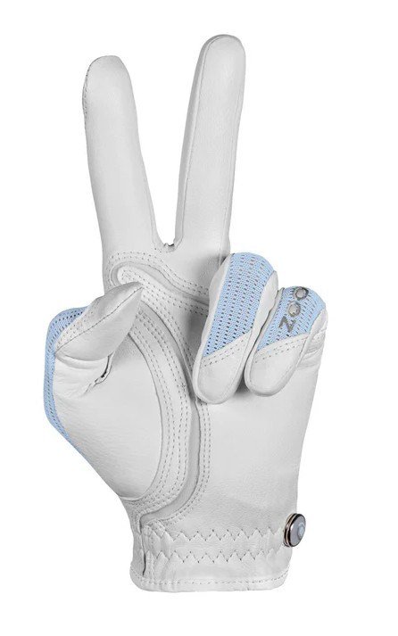 Zoom Sun Style Powernet dames handschoen, wit/ijsblauw