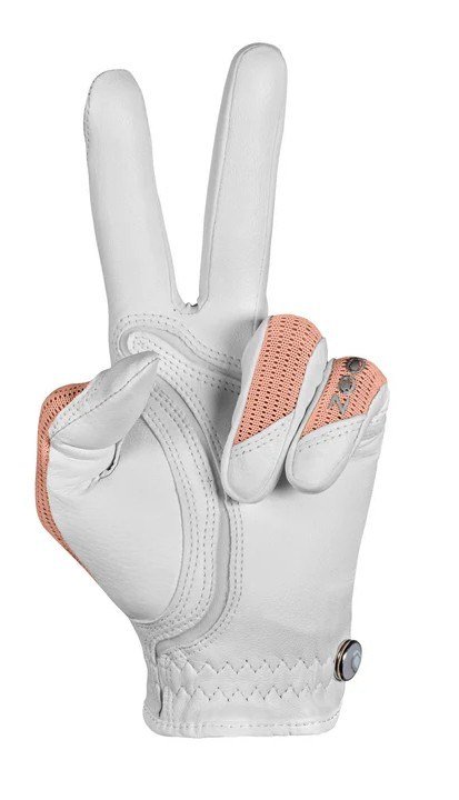 Zoom Zoom Sun Style Powernet dames golfhandschoen, wit/oranje