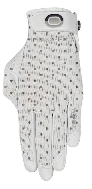 Zoom Sun Style Powernet dameshandschoen, wit/polka dot