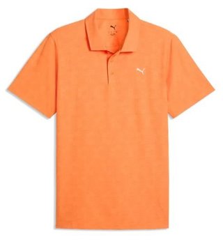 Puma Mattr Deco Jacquard heren polo, melon glow