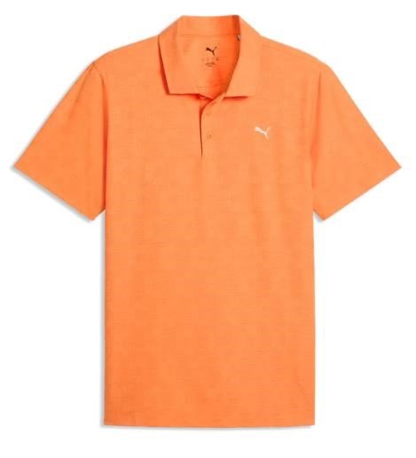 Puma Mattr Deco Jacquard heren polo, melon glow