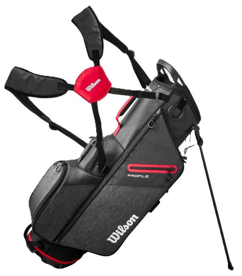 Wilson Profile heren golfset, staal, met standbag, zwart/rood/zilver
