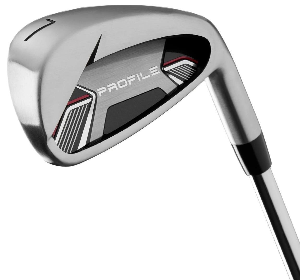 Wilson Profile heren golfset, staal, met standbag, zwart/rood/zilver
