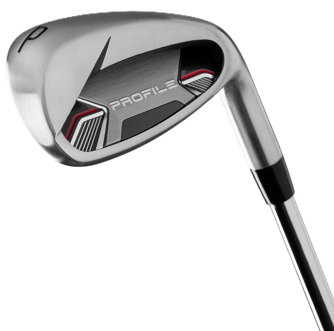 Wilson Profile heren golfset, staal, met standbag, zwart/rood/zilver