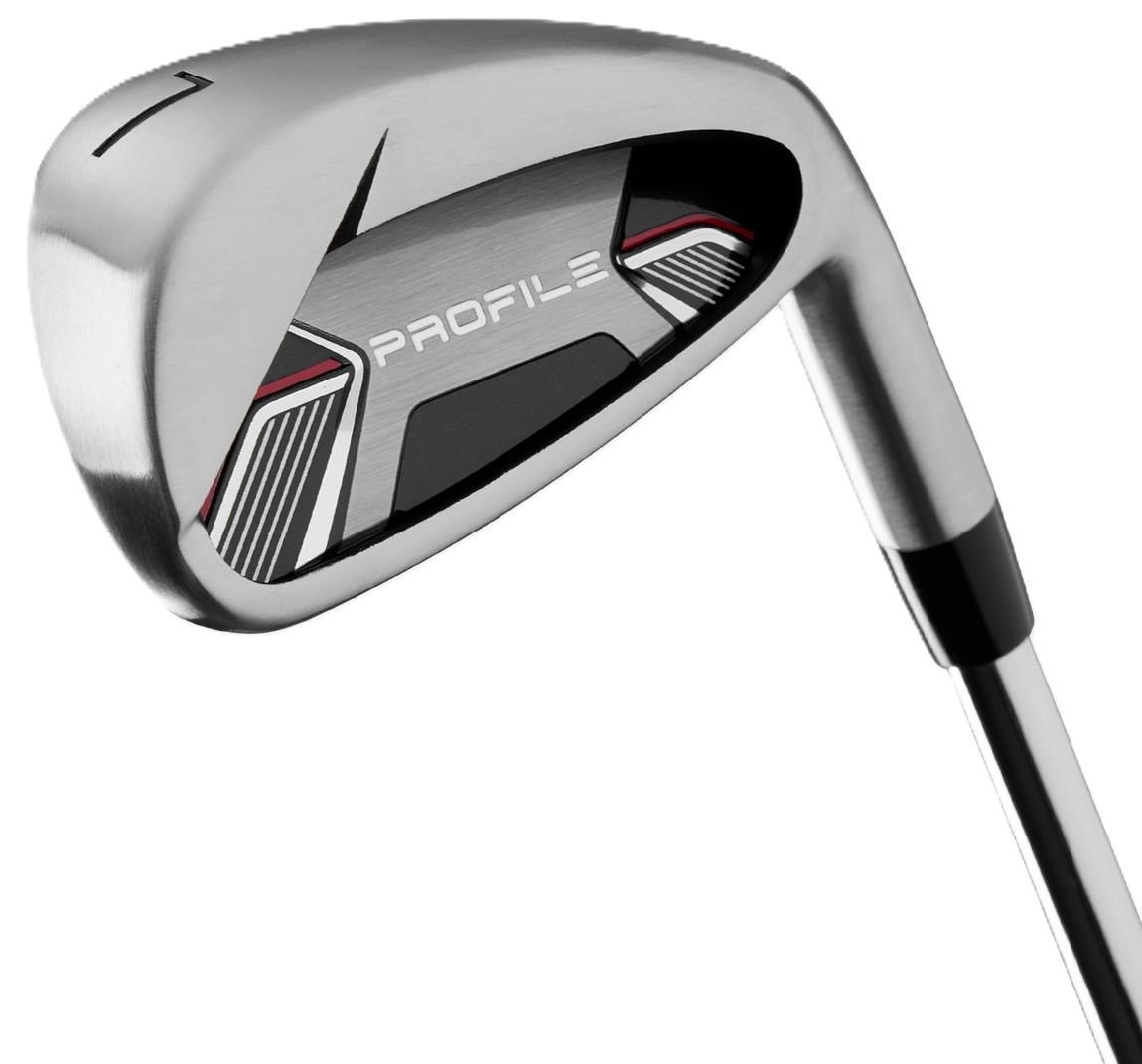 Wilson Profile heren golfset (staal), MLH + standbag, zwart/rood/zilver