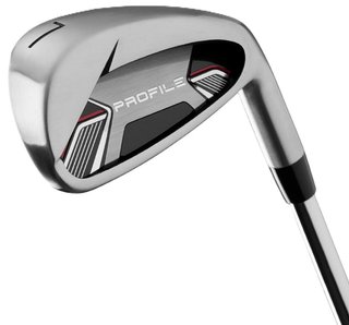 Wilson Profile heren golfset (staal), MLH + standbag, zwart/rood/zilver