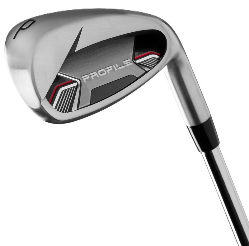 Wilson Profile heren golfset (staal), MLH + standbag, zwart/rood/zilver