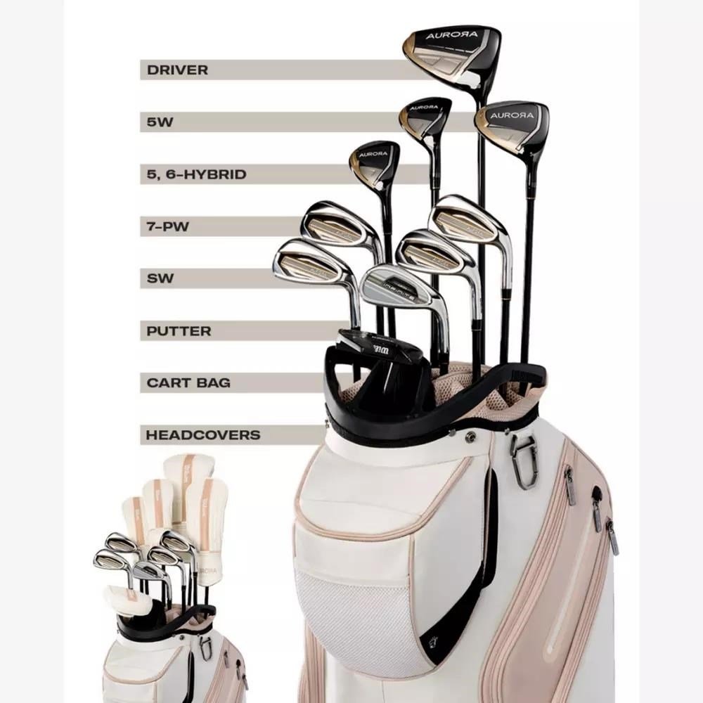 Wilson Aurora dames golfset (grafiet), RH + cartbag