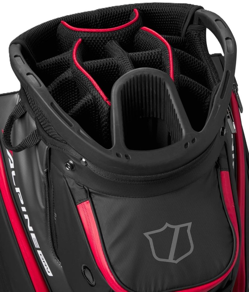 Wilson Alpine Dry cart bag, zwart/grijs/rood