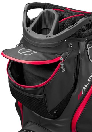 Wilson Alpine Dry cart bag, zwart/grijs/rood