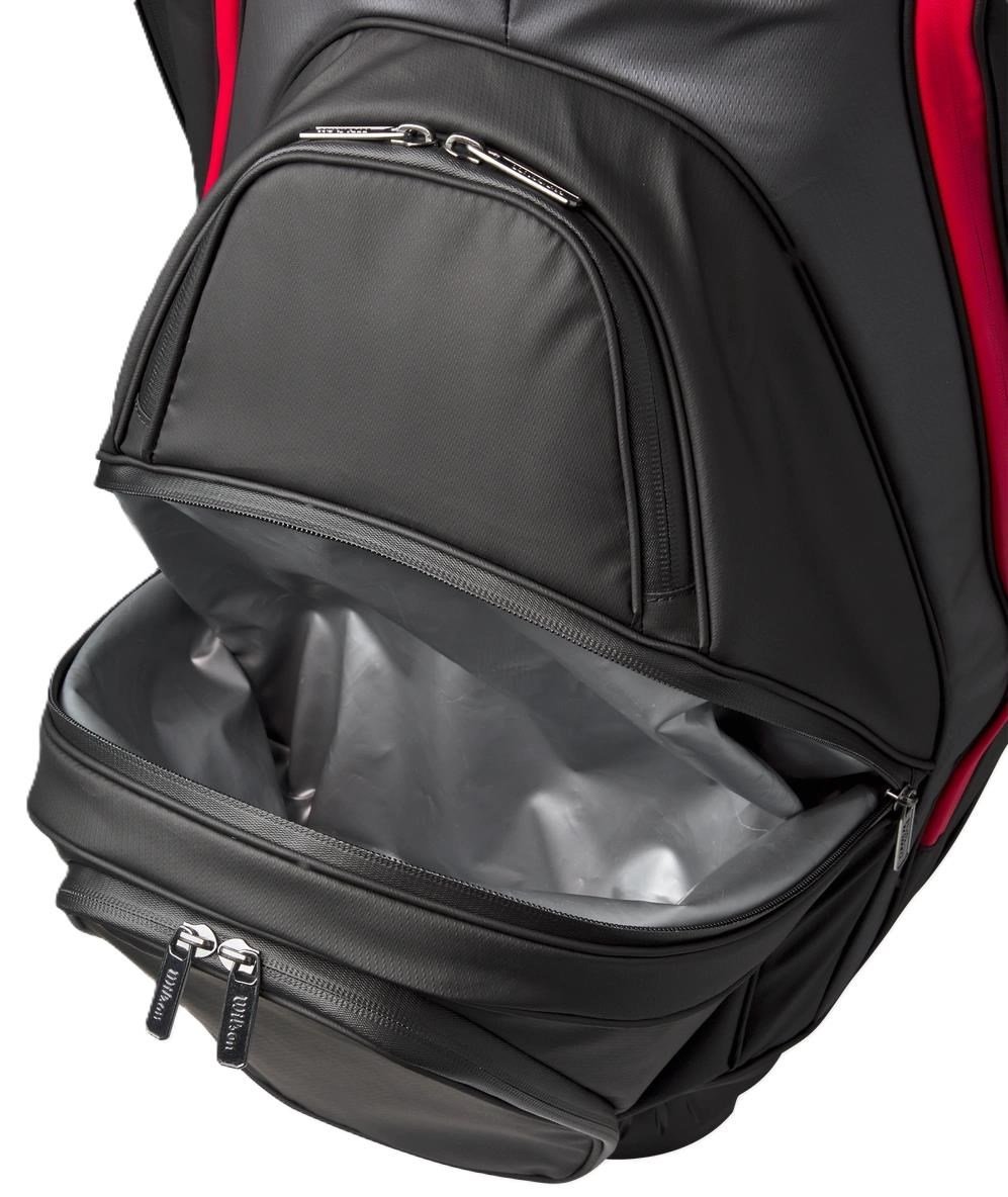 Wilson Alpine Dry cart bag, zwart/grijs/rood