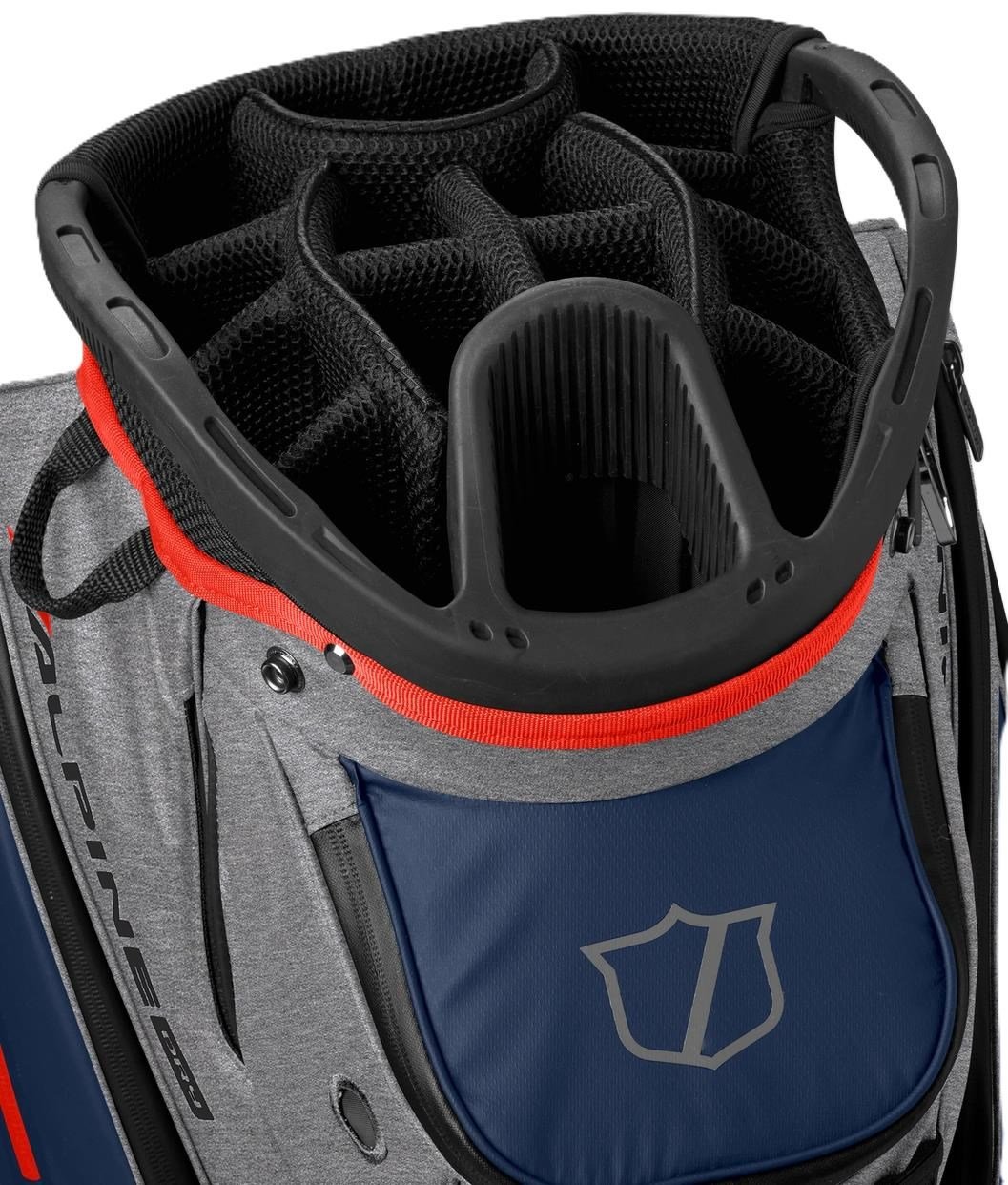 Wilson Alpine Dry cart bag, grijs/navy/rood