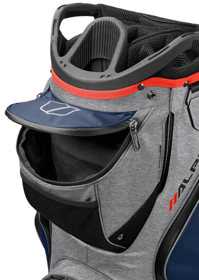 Wilson Alpine Dry cart bag, grijs/navy/rood
