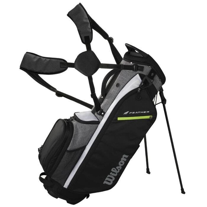 Wilson Feather stand bag, zwart/grijs/wit