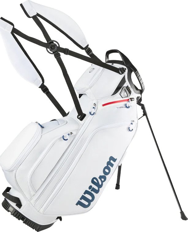Wilson Talus 5 stand bag, wit/rood/blauw