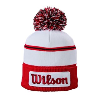 Wilson Tour Winter Beanie unisex wintermuts, wit/rood