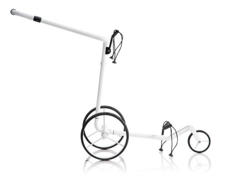 JuCad Carbon Travel Bianco SV 3.0 elektrische trolley, wit