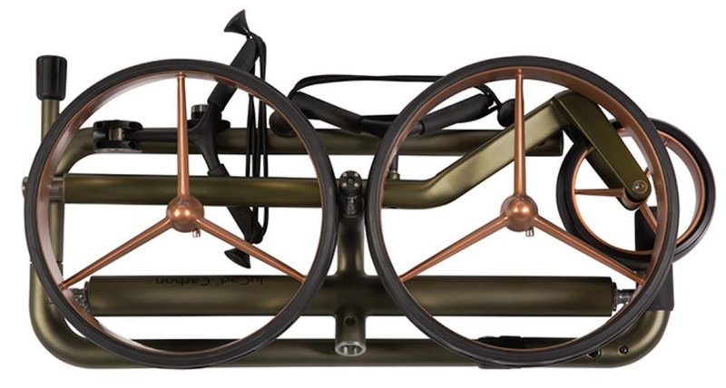 JuCad Carbon Travel Verde Rosé 3.0 elektrische trolley, roze