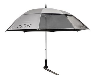 JuCad windproof & window paraplu met pin 68", zilver UV-bescherming