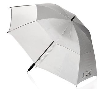 JuCad windproof & window paraplu met pin 68", zilver UV-bescherming