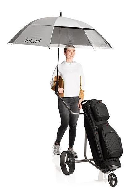 JuCad windproof & window paraplu met pin 68", zilver UV-bescherming