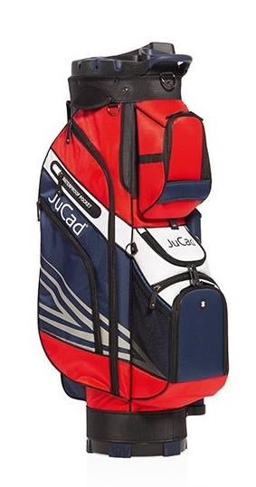 JuCad Quiet Line cart bag, donkerblauw/rood/wit