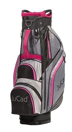 JuCad Sportline cart bag, zwart/grijs/roze