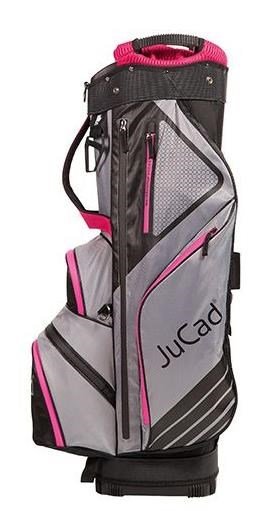 JuCad Sportline cart bag, zwart/grijs/roze