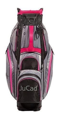 JuCad Sportline cart bag, zwart/grijs/roze