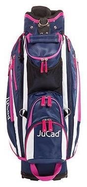 JuCad Junior cart bag, donkerblauw/wit/roze