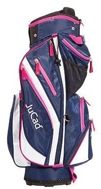 JuCad Junior cart bag, donkerblauw/wit/roze