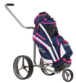 JuCad Junior cart bag, donkerblauw/wit/roze
