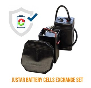 JuStar Powerpack vervangingskit systeem zonder besturingseenheid zelfmontage, incl. kleine batterijcellen behuizing en afdekking