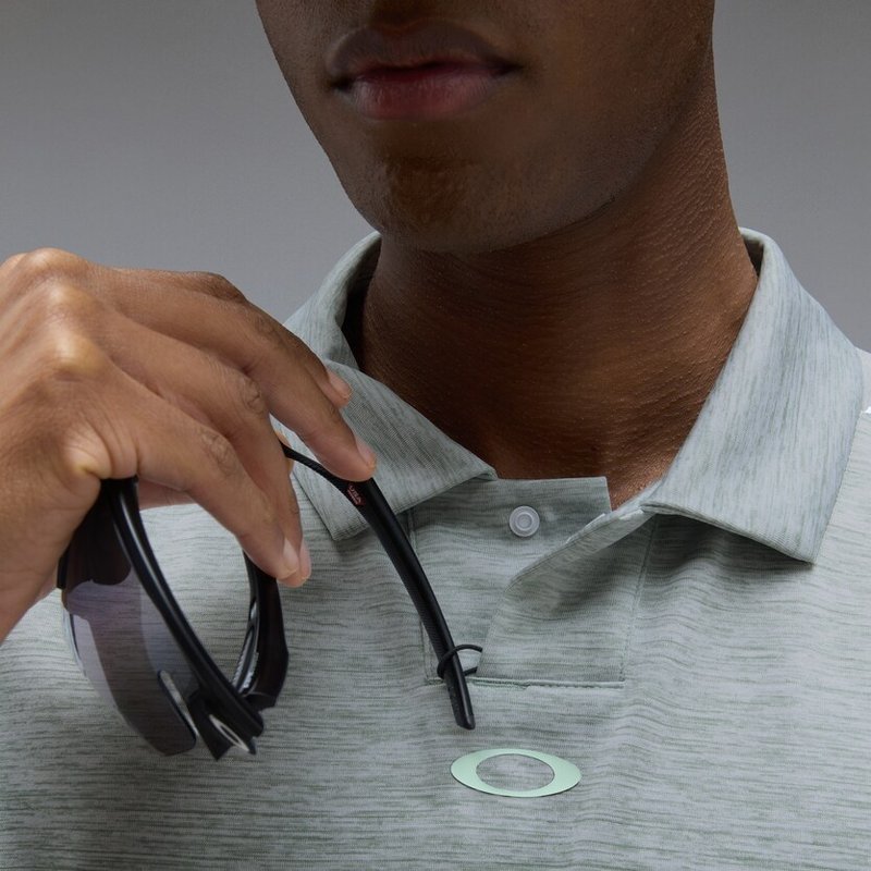 Oakley C1 Gradient heren polo, gradient faded green/white