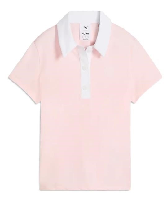 Puma X Mumu Crest dames polo, rose blossom