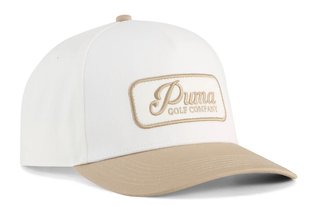 Puma Jupiter heren golfpet, warm white/ice coffee