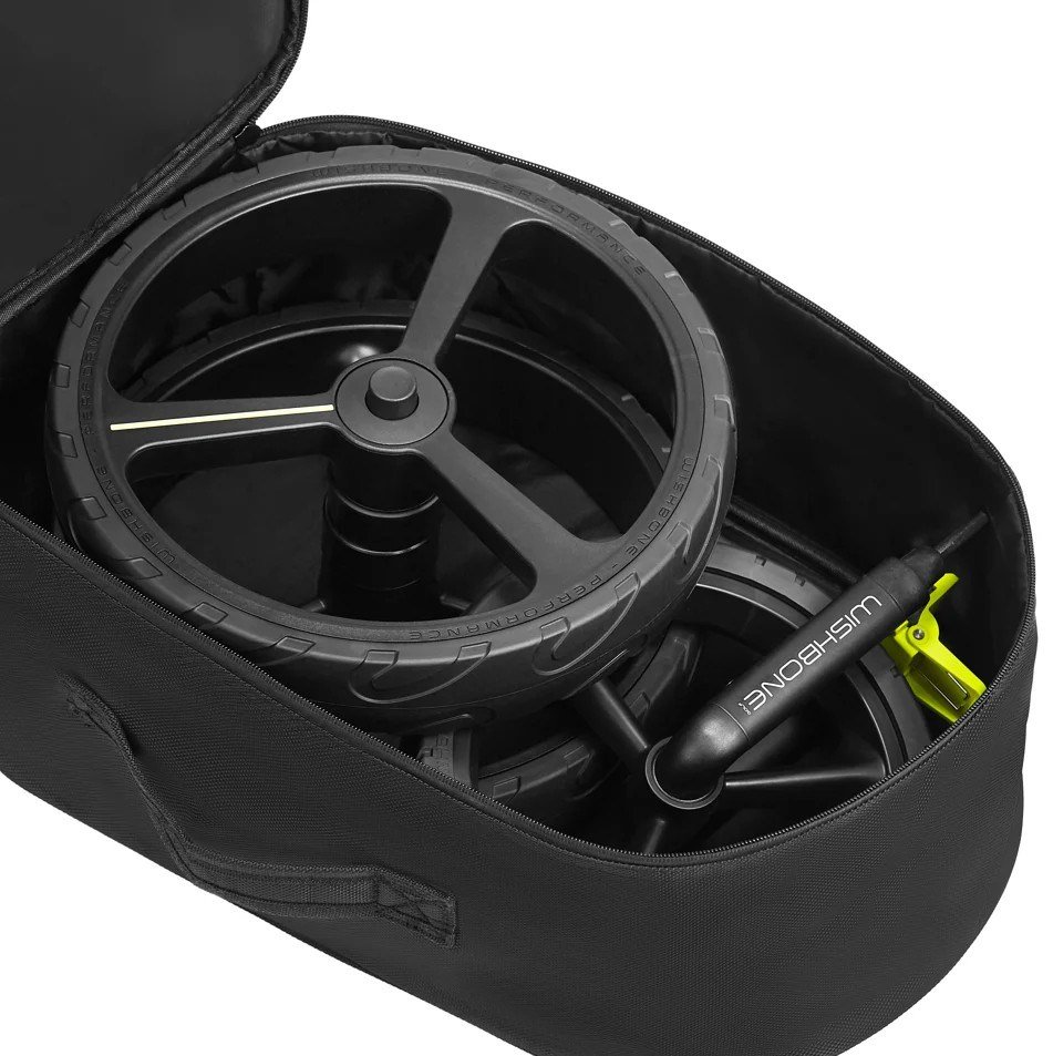 Wishbone Carry Bag Set universal wheel carry case with a frame bag trolleytas, zwart