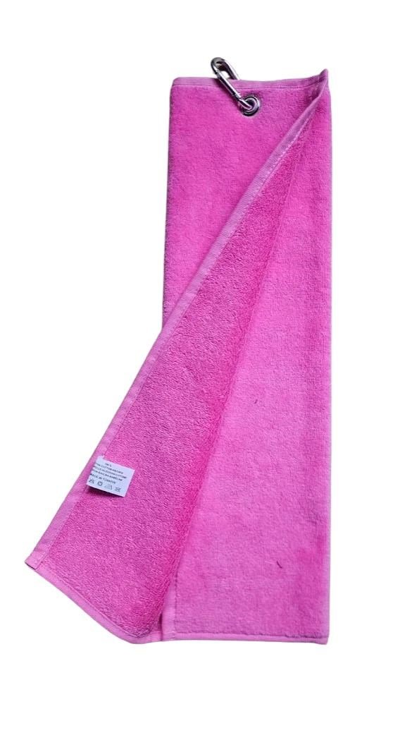 Trifold golfhanddoek, fuchsia