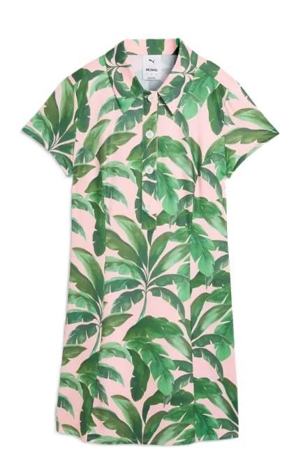 Puma X Mumu Palm dames jurk, rose blossom/opal green