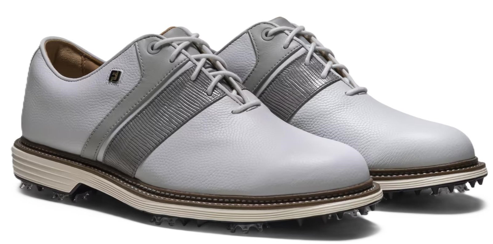 FootJoy Premiere Series Packard heren golfschoenen, wit/grijs