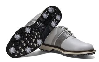 FootJoy Premiere Series Packard heren golfschoenen, wit/grijs